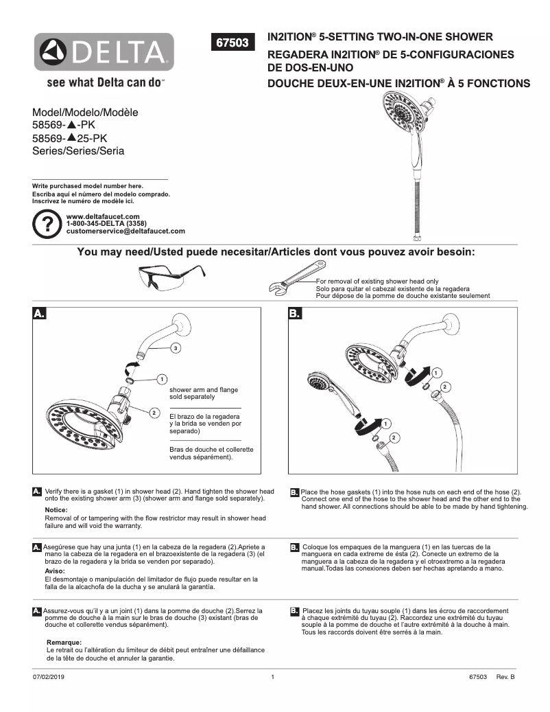 Página 1 del manual Manual de usuario Delta 58569-PK