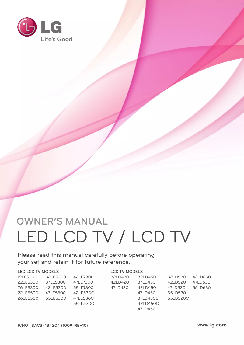 Imagen de la primera página del manual del dispositivo 47LD490