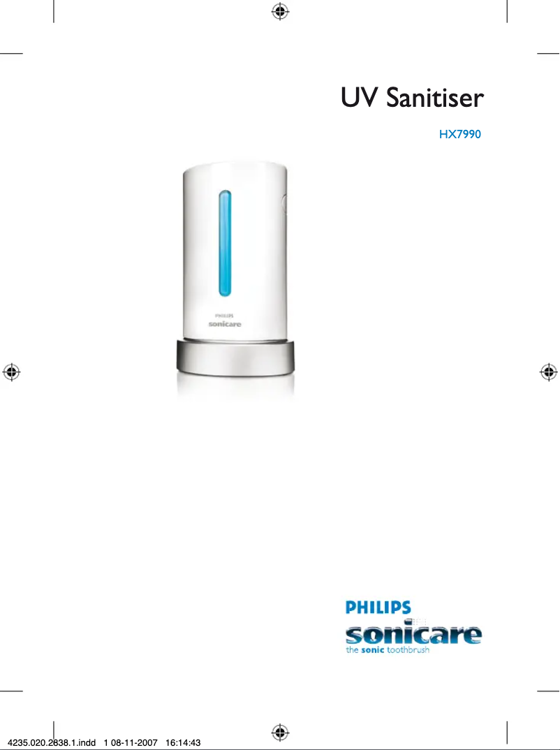 Página 1 del manual Manual de usuario Philips Sonicare UV HX7990