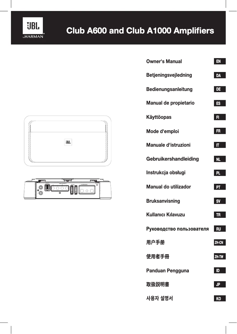 Imagen de la primera página del manual del dispositivo Club A600