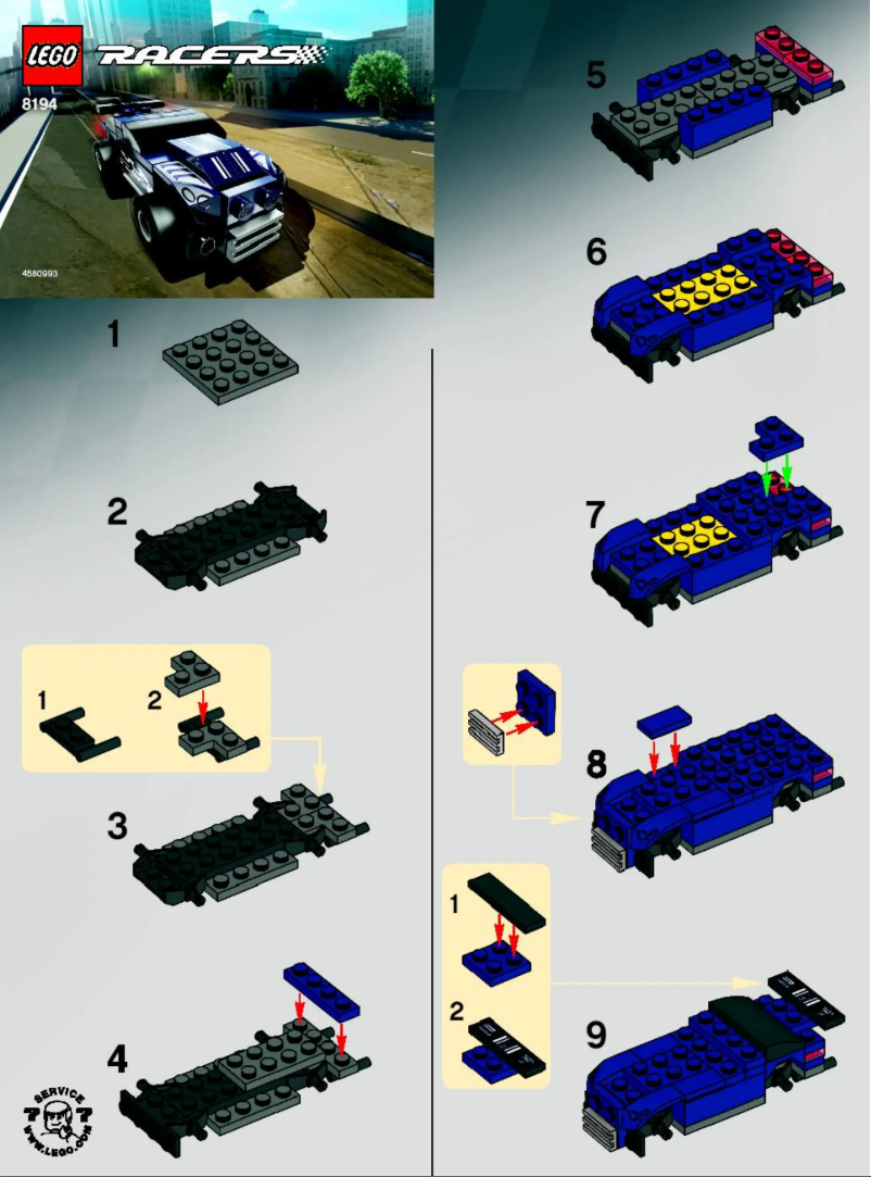 Página 1 del manual Manual de usuario Lego Racers 8194