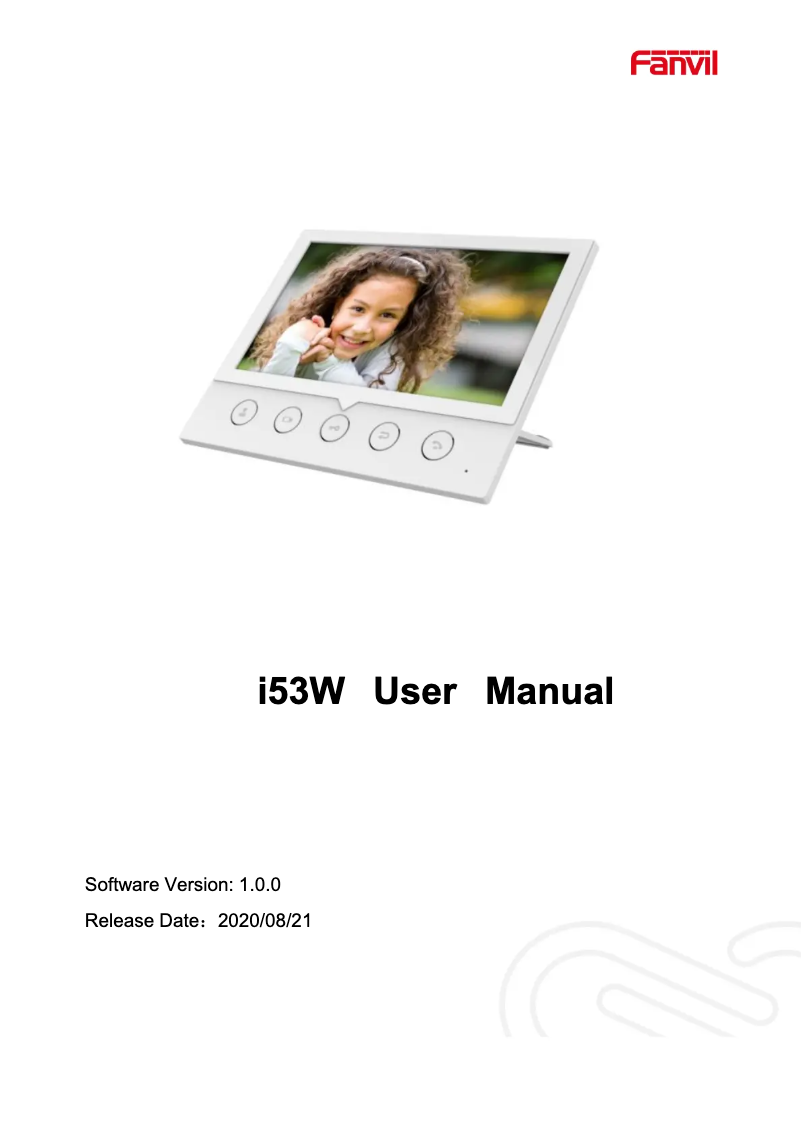Imagen de la primera página del manual del dispositivo i53W