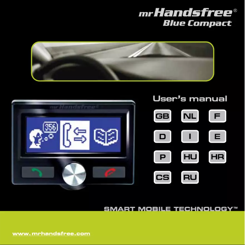Página 1 del manual Manual de usuario Mr. Handsfree Blue Compact Pro