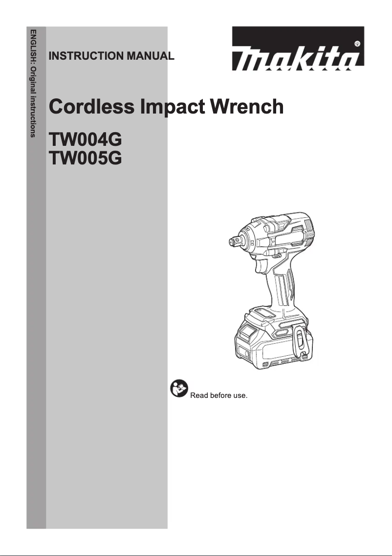 Página 1 del manual Manual de usuario Makita TW004GD102