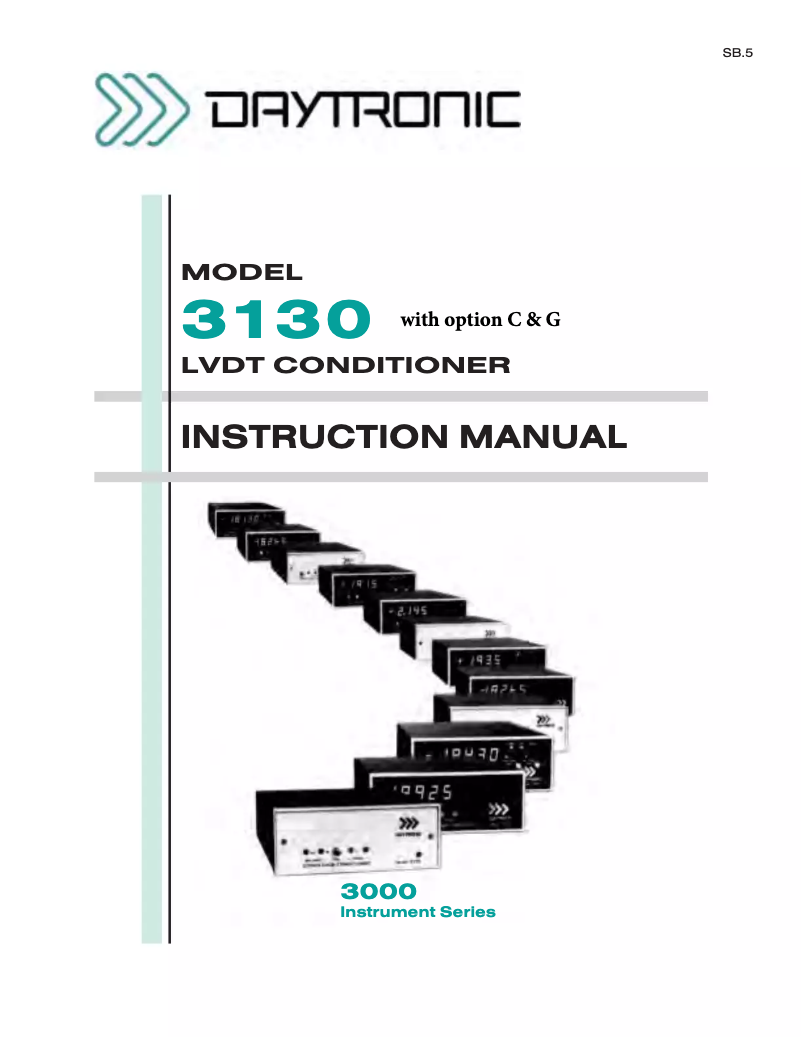 Imagen de la primera página del manual del dispositivo 3130B