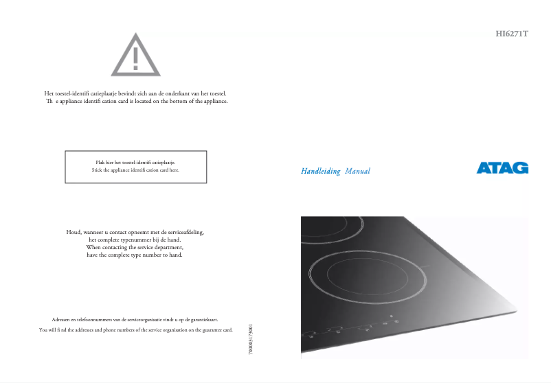 Página 1 del manual Manual de usuario Atag HI6271T
