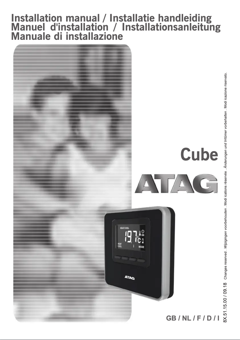 Página 1 del manual Manual de usuario Atag Cube