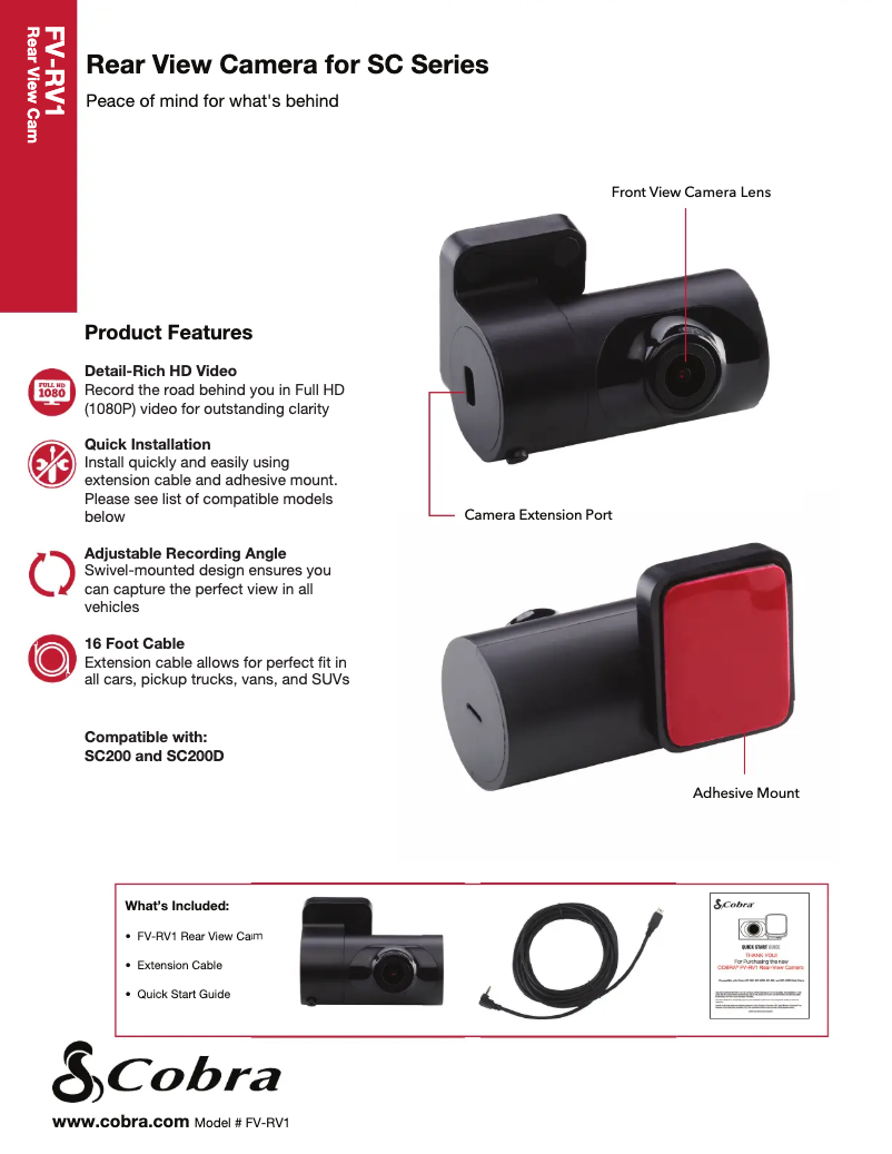 Página nº 1 - Ficha técnica Cobra FV-RV1