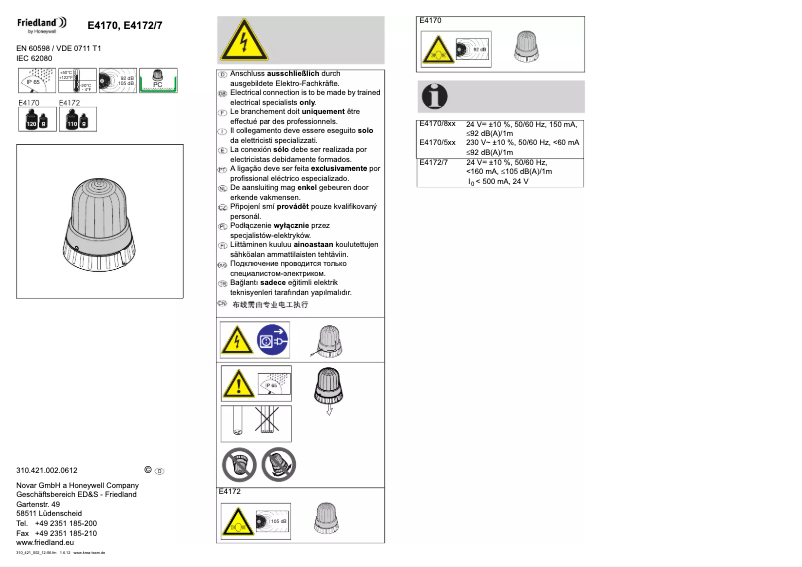 Imagen de la primera página del manual del dispositivo E4172