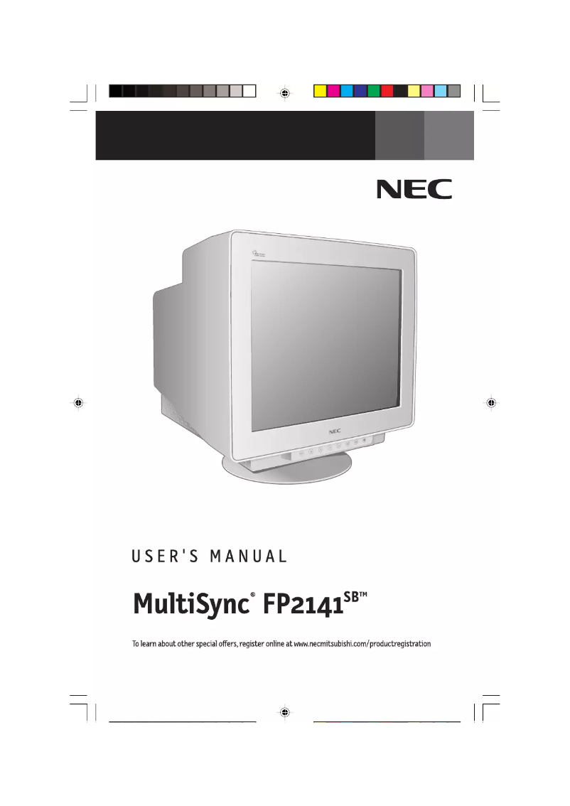 Imagen de la primera página del manual del dispositivo MultiSync FP2141SB