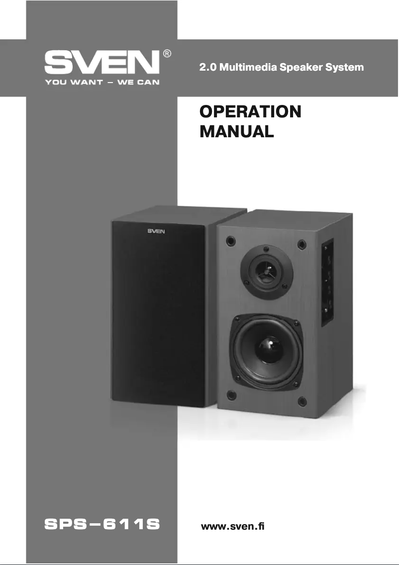 Página 1 del manual Manual de usuario Sven SPS-611S