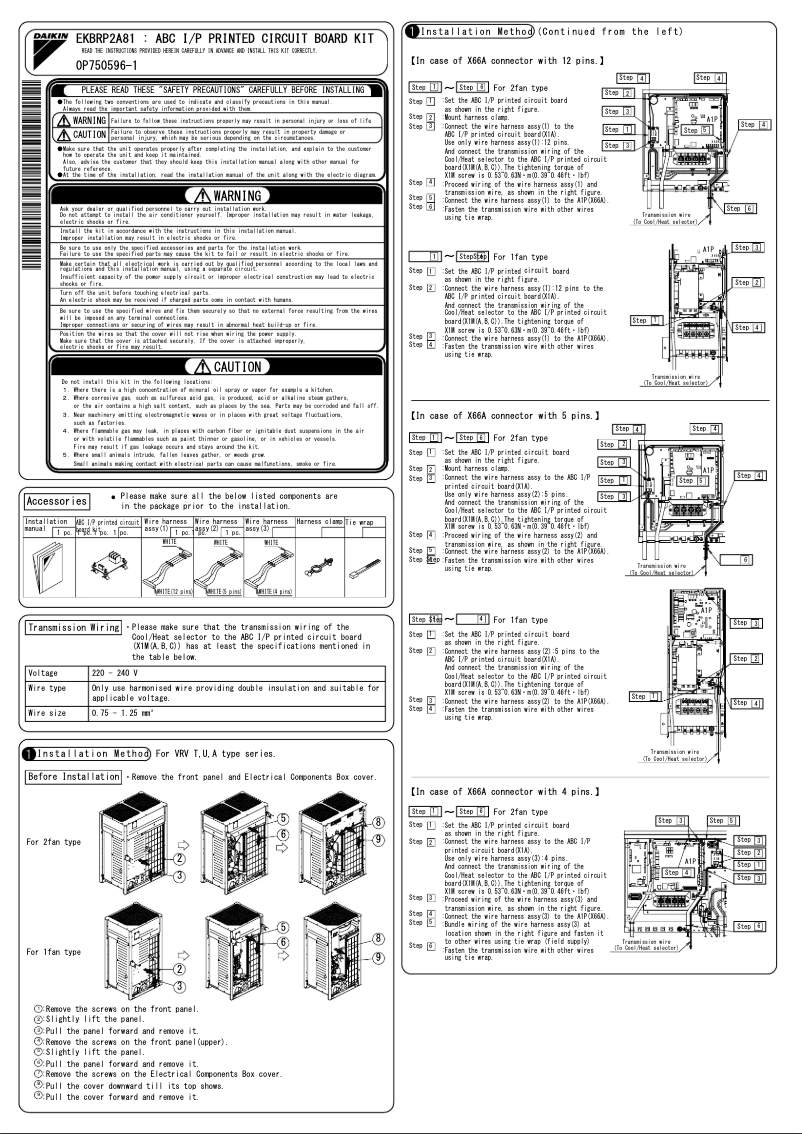 Imagen de la primera página del manual del dispositivo EKBRP2A81