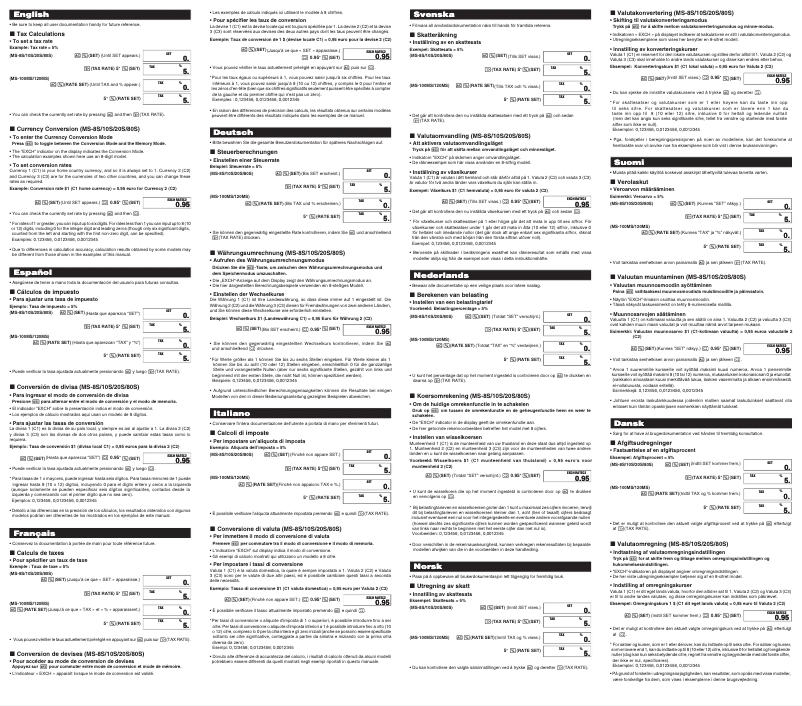 Página 1 del manual Manual de usuario Casio MS-120S