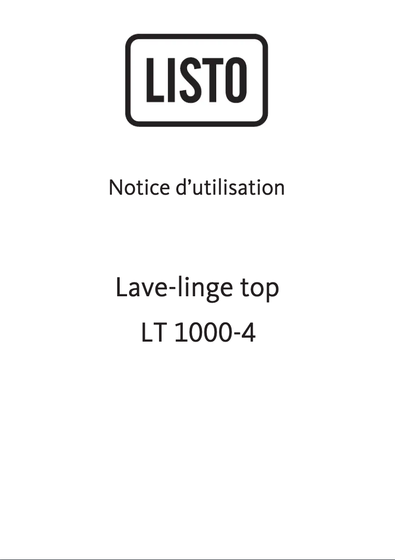 Página 1 del manual Manual de usuario Listo LT 1000-4