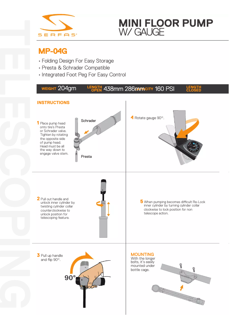 Página nº 1 - Manual de usuario Serfas MP-04G