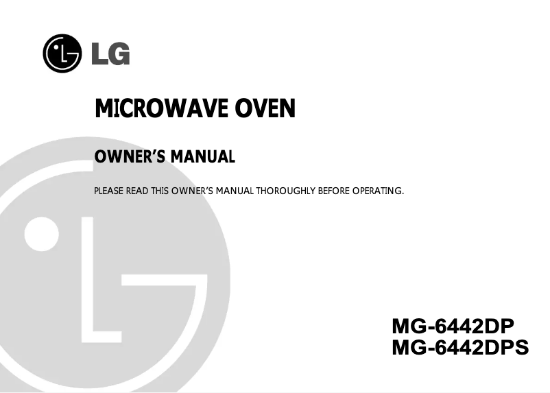 Página 1 del manual Manual de usuario LG MH-7942DP