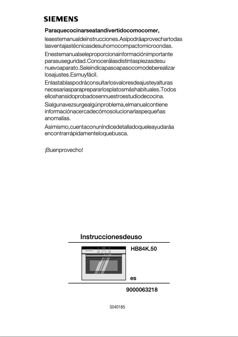 Imagen de la primera página del manual del dispositivo HB84K550