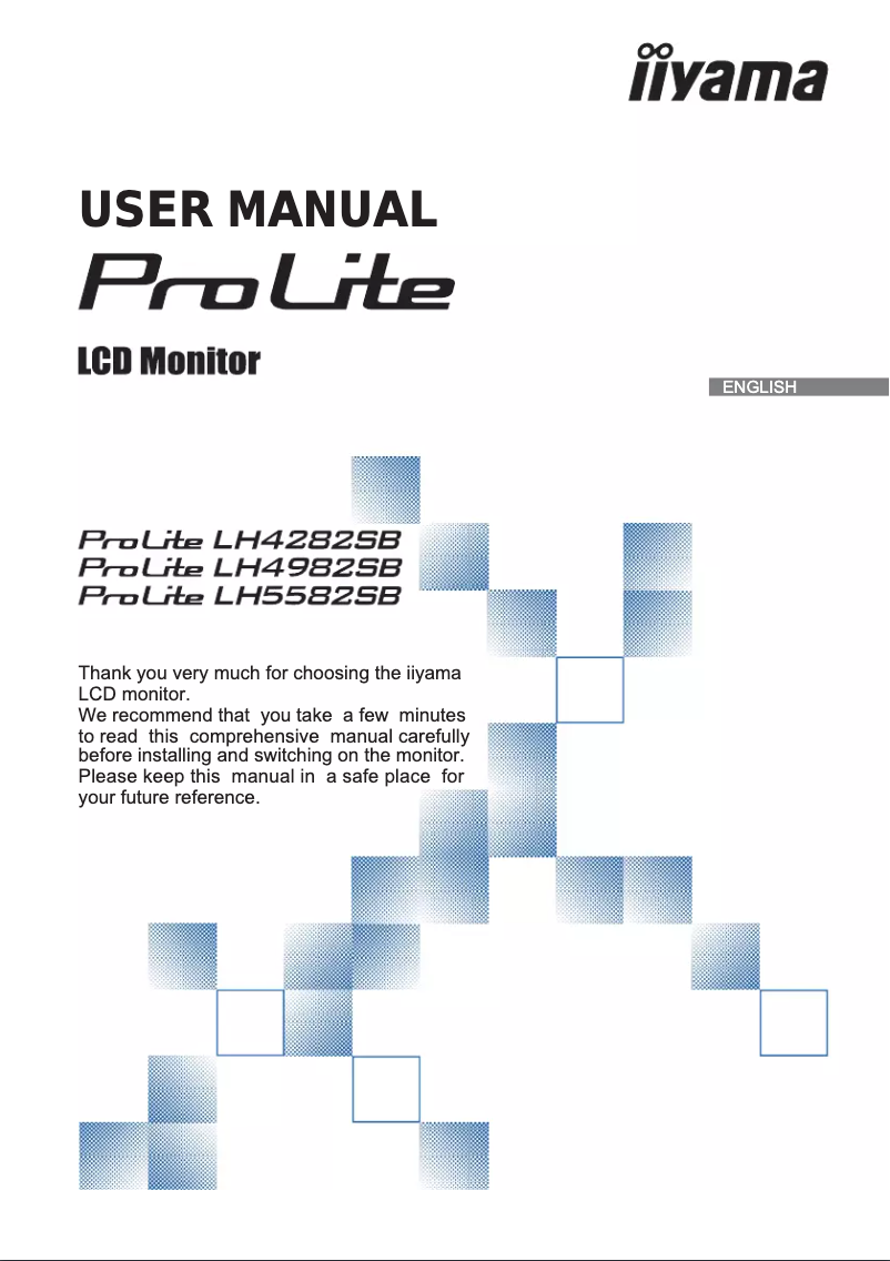 Página nº 1 - Manual de usuario Iiyama LH5582SB-B1