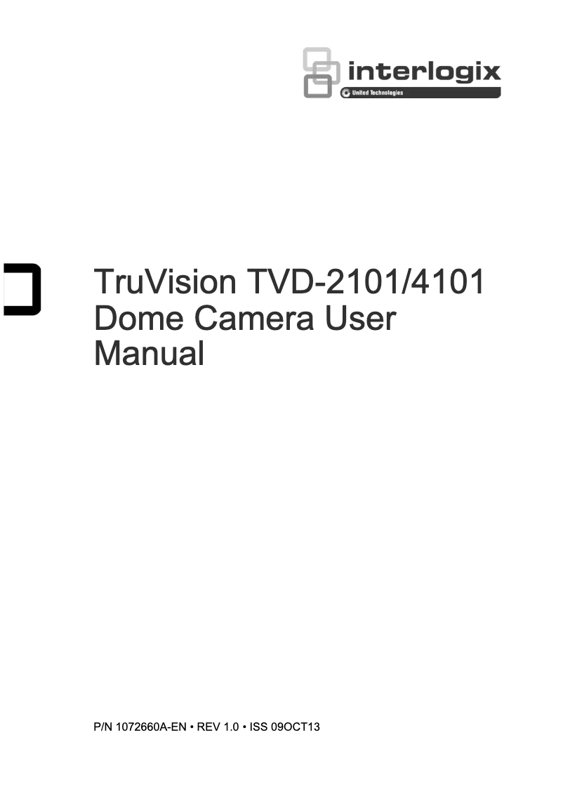 Página 1 del manual Manual de usuario Interlogix TruVision TVD-4101