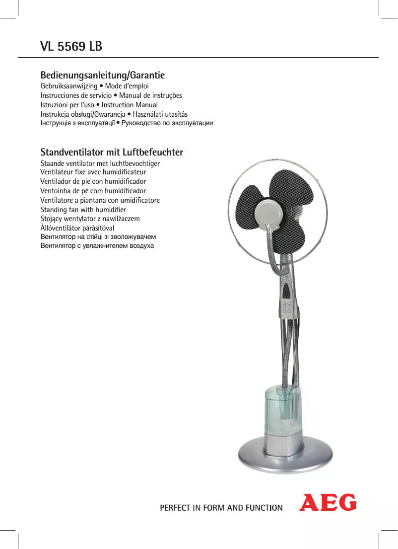 Imagen de la primera página del manual del dispositivo VL 5569 LB