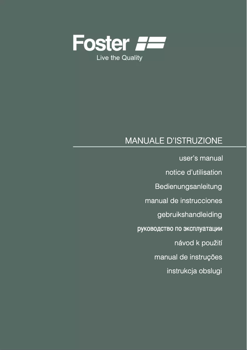Página 1 del manual Manual de usuario Foster 7139 043