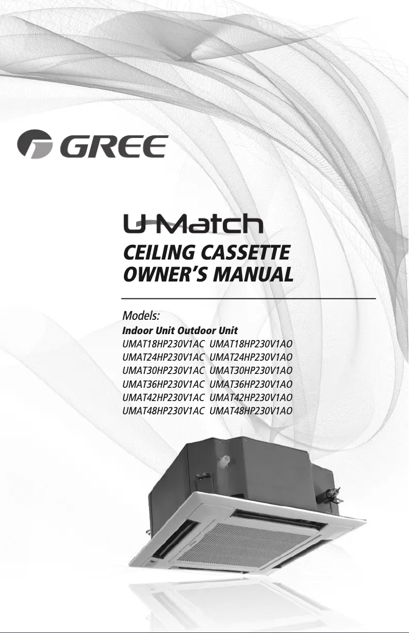 Página 1 del manual Manual de usuario Gree UMAT36HP230V1AC