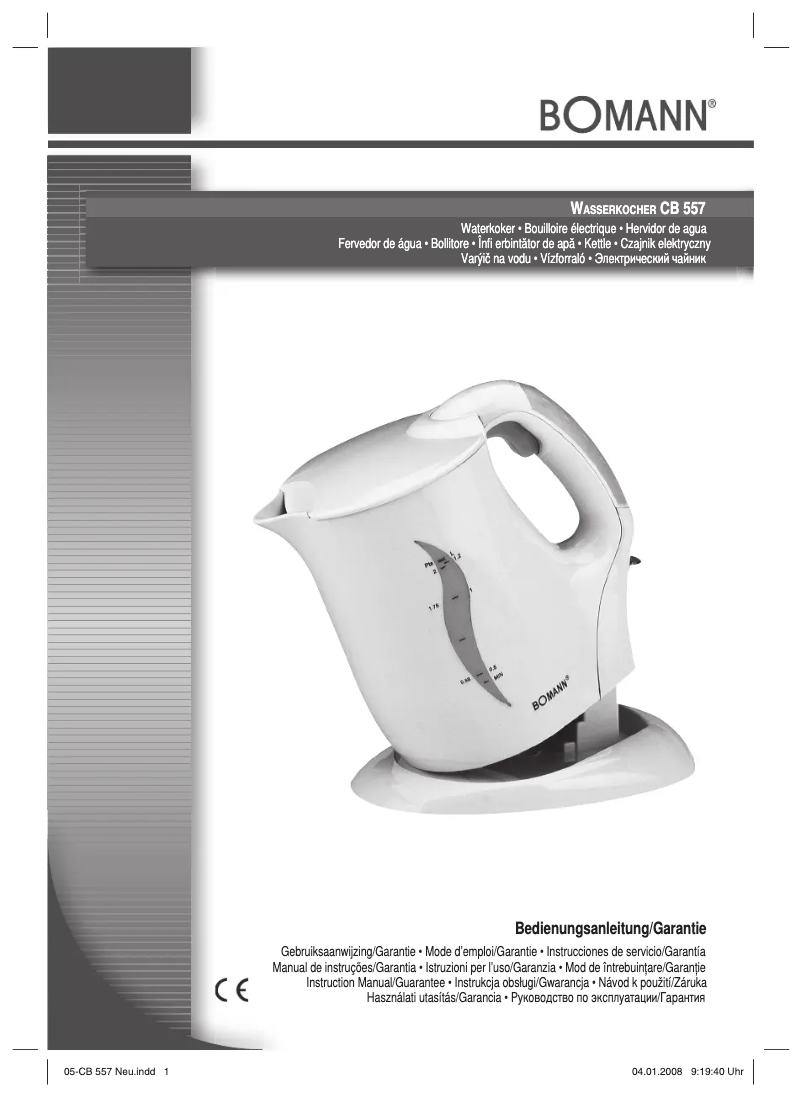 Página 1 del manual Manual de usuario Bomann CB 557