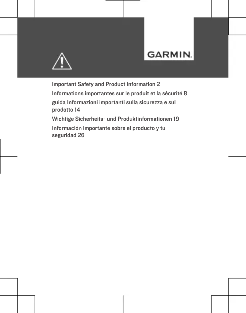 Página 1 del manual Instrucciones de seguridad Garmin LIDAR-Lite v4 LED