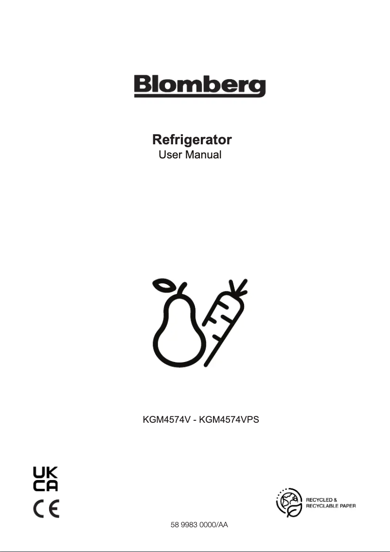 Página 1 del manual Manual de instrucciones Blomberg KGM4574V