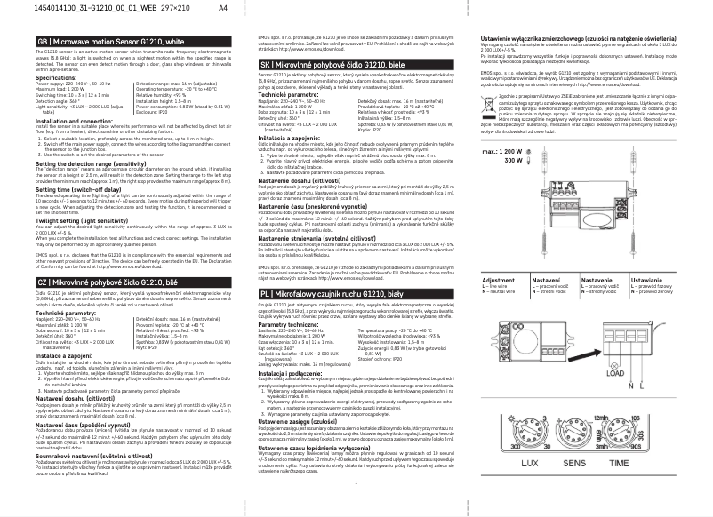 Página 1 del manual Manual de usuario Emos G1210