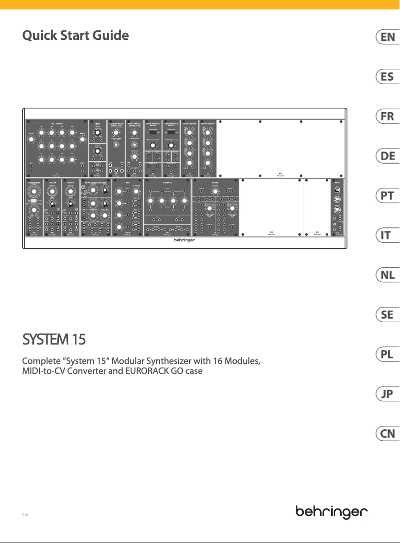 Imagen de la primera página del manual del dispositivo System 15