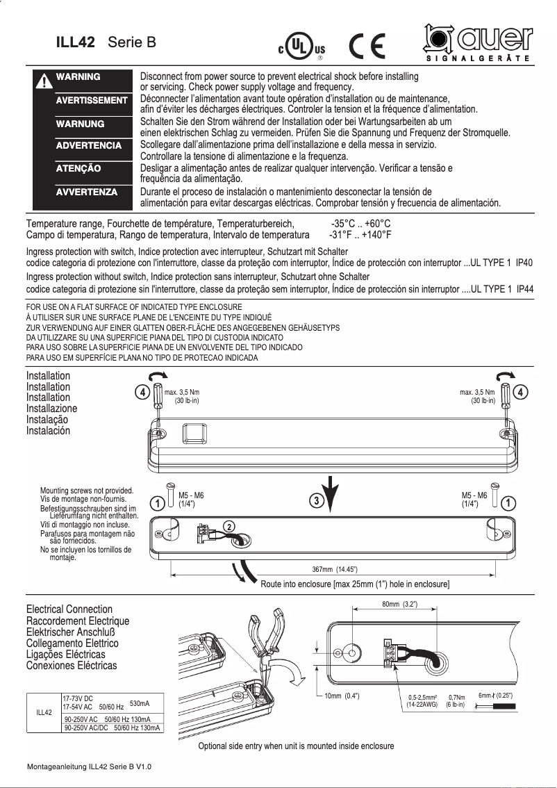 Página 1 del manual Manual de usuario Auer Signal ILL42