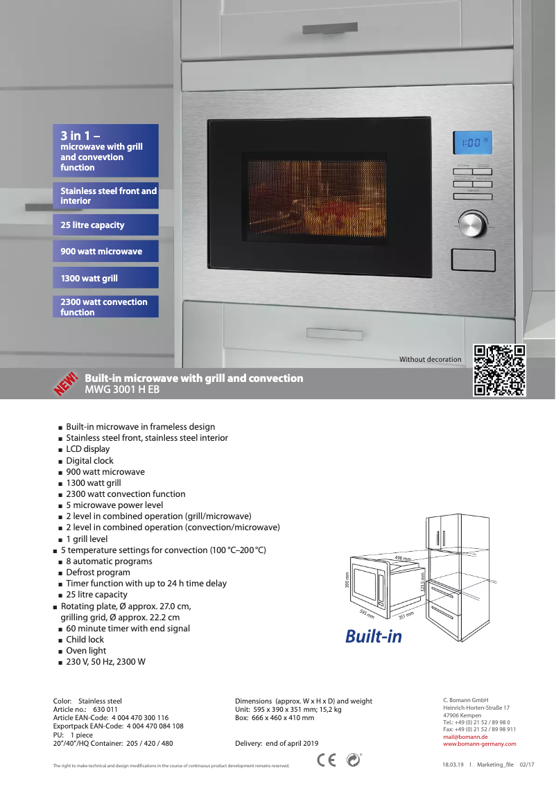 Imagen de la primera página del manual del dispositivo MWG 3001 H EB