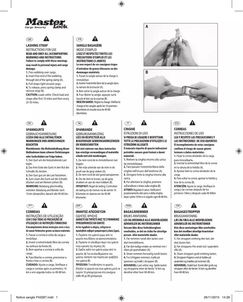 Página nº 1 - Manual de usuario Master Lock 3111