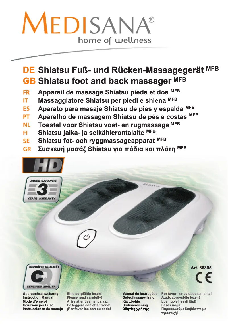 Imagen de la primera página del manual del dispositivo MFB