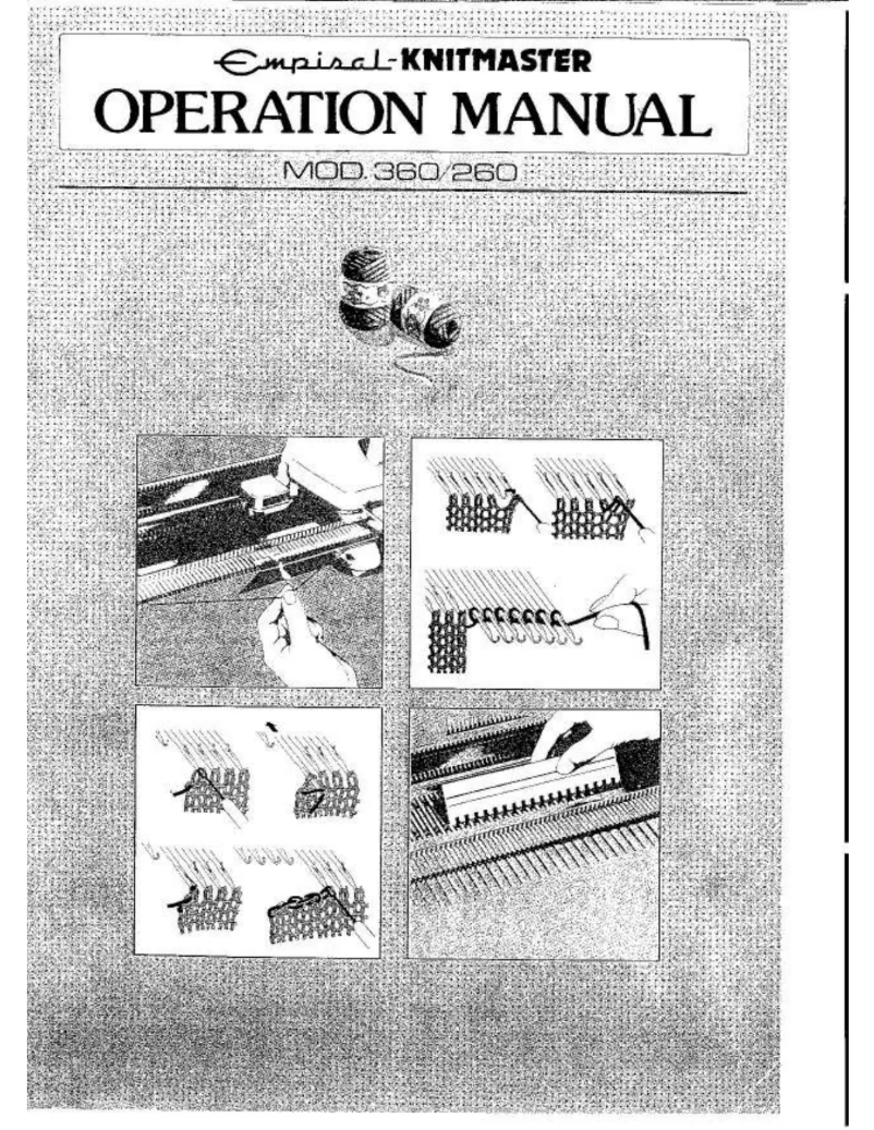 Imagen de la primera página del manual del dispositivo Knitmaster 260