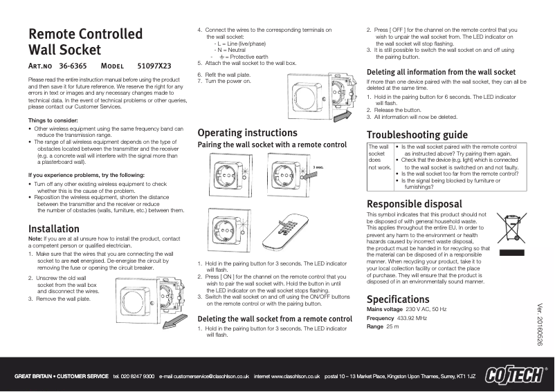 Imagen de la primera página del manual del dispositivo 51097X23