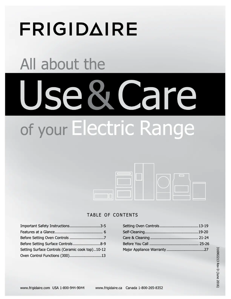 Imagen de la primera página del manual del dispositivo FFEF3017ZW