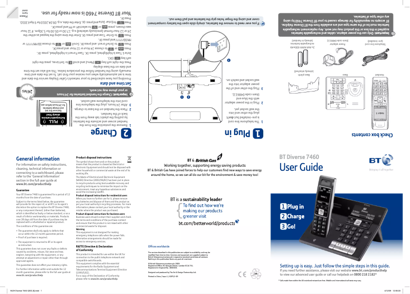 Página 1 del manual Manual de usuario BT Diverse 7460