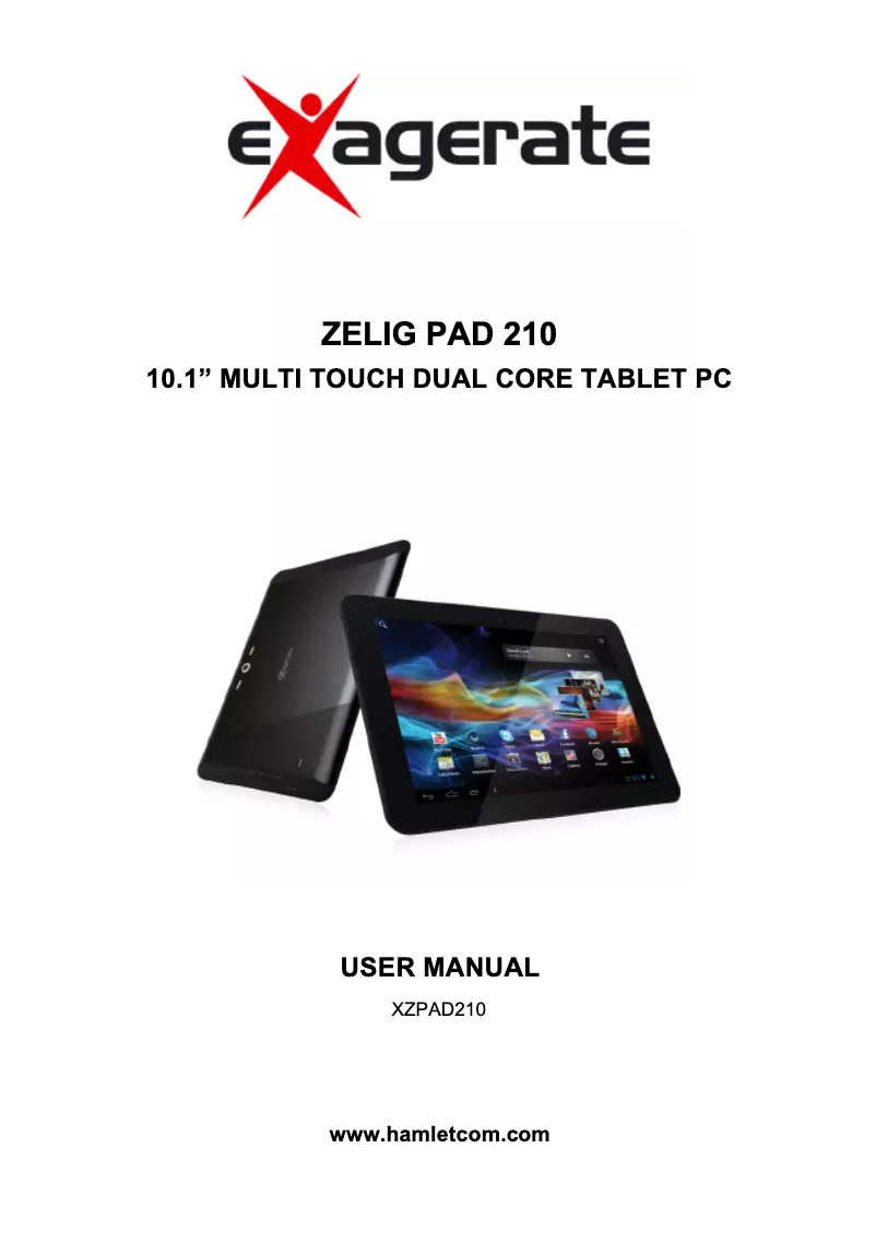 Imagen de la primera página del manual del dispositivo Zelig Pad XZPAD210