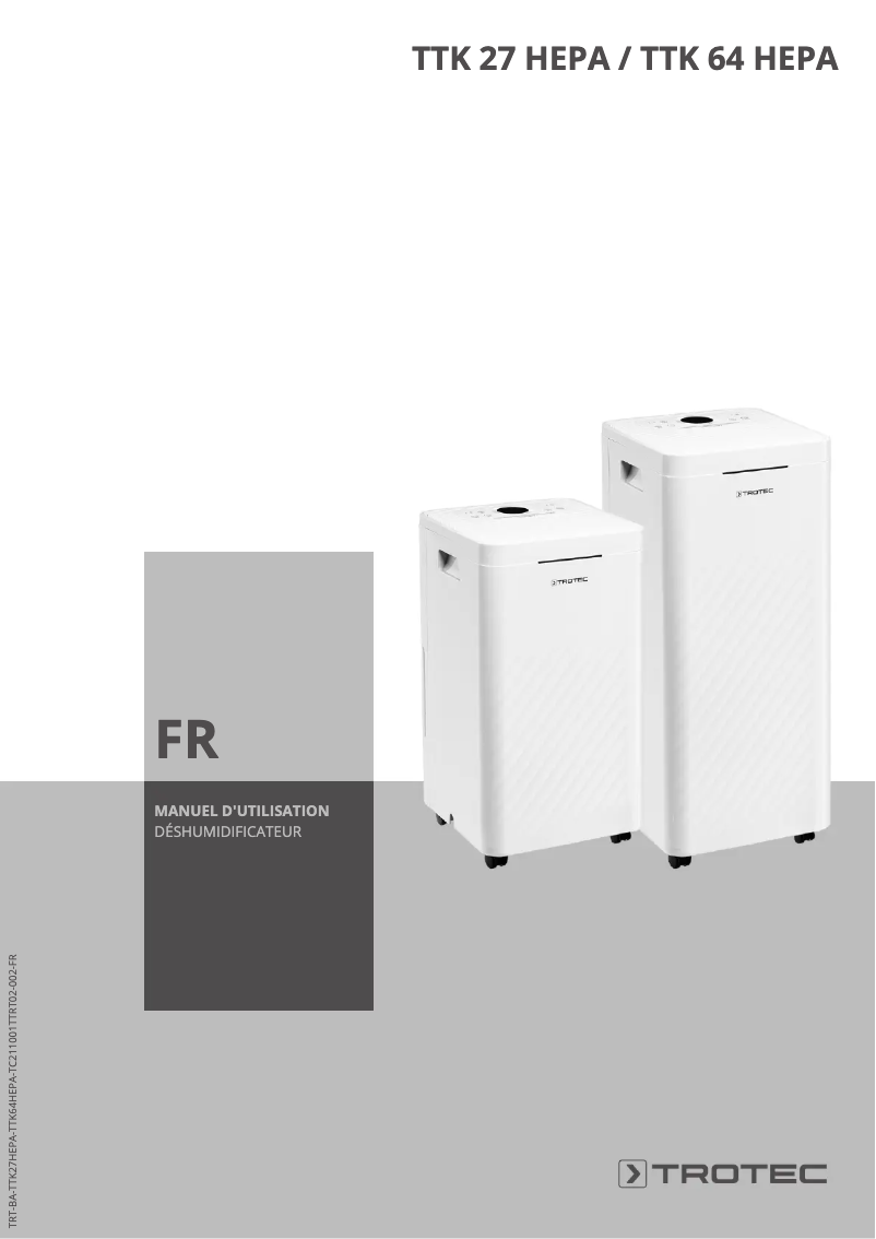 Página nº 1 - Manual de usuario Trotec TTK 27 HEPA