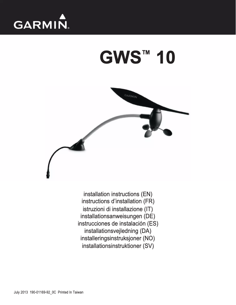 Imagen de la primera página del manual del dispositivo GWS 10