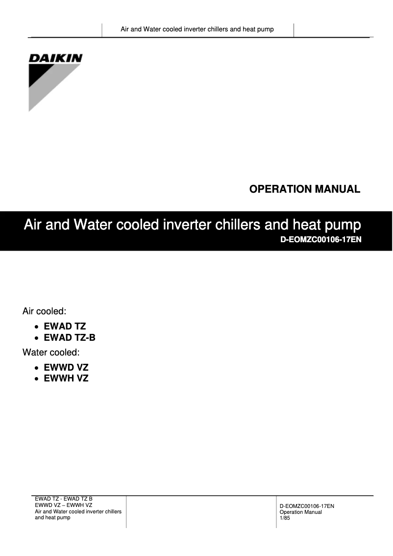 Página nº 1 - Manual de usuario Daikin EWWH660VZSSA1