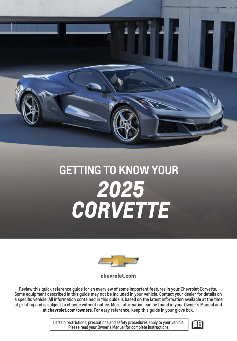 Imagen de la primera página del manual del dispositivo Corvette (2025)
