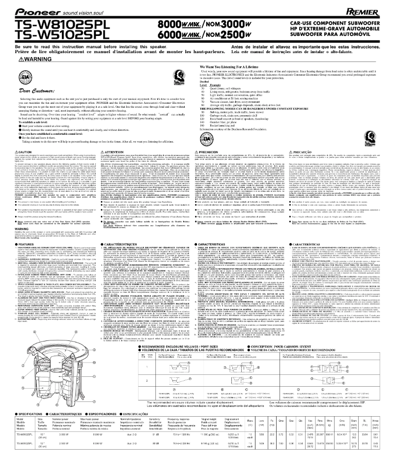 Imagen de la primera página del manual del dispositivo TS-W5102SPL