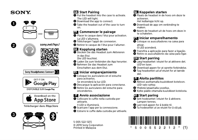 Página 1 del manual Manual de usuario Sony WF-1000XM3