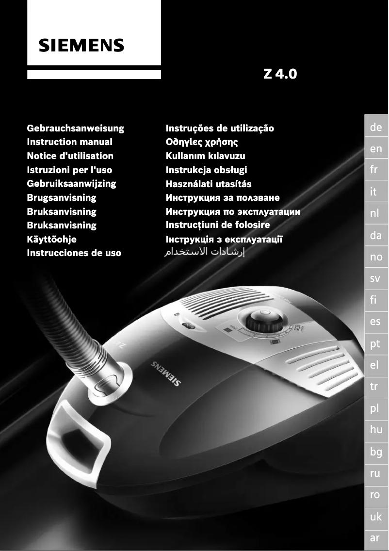 Página 1 del manual Manual de usuario Siemens VS08G1800