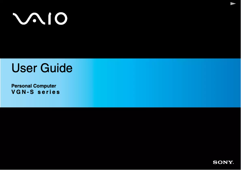 Imagen de la primera página del manual del dispositivo Vaio VGN-S4HP