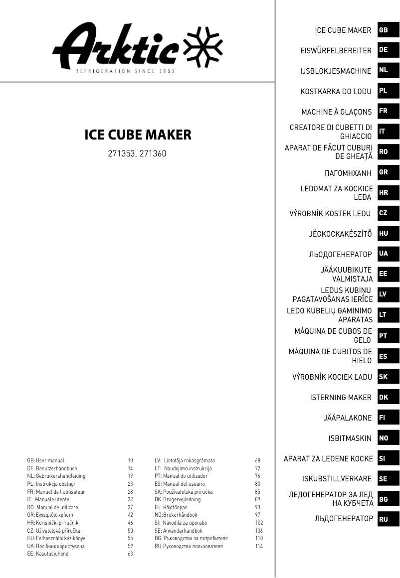 Imagen de la primera página del manual del dispositivo 271353