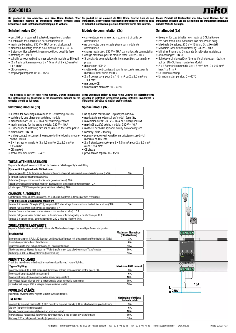 Imagen de la primera página del manual del dispositivo 550-00103